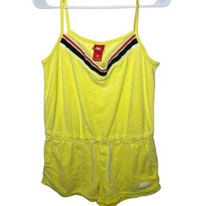 Nike Yellow Terrycloth Tank Romper Women’s Size Medium